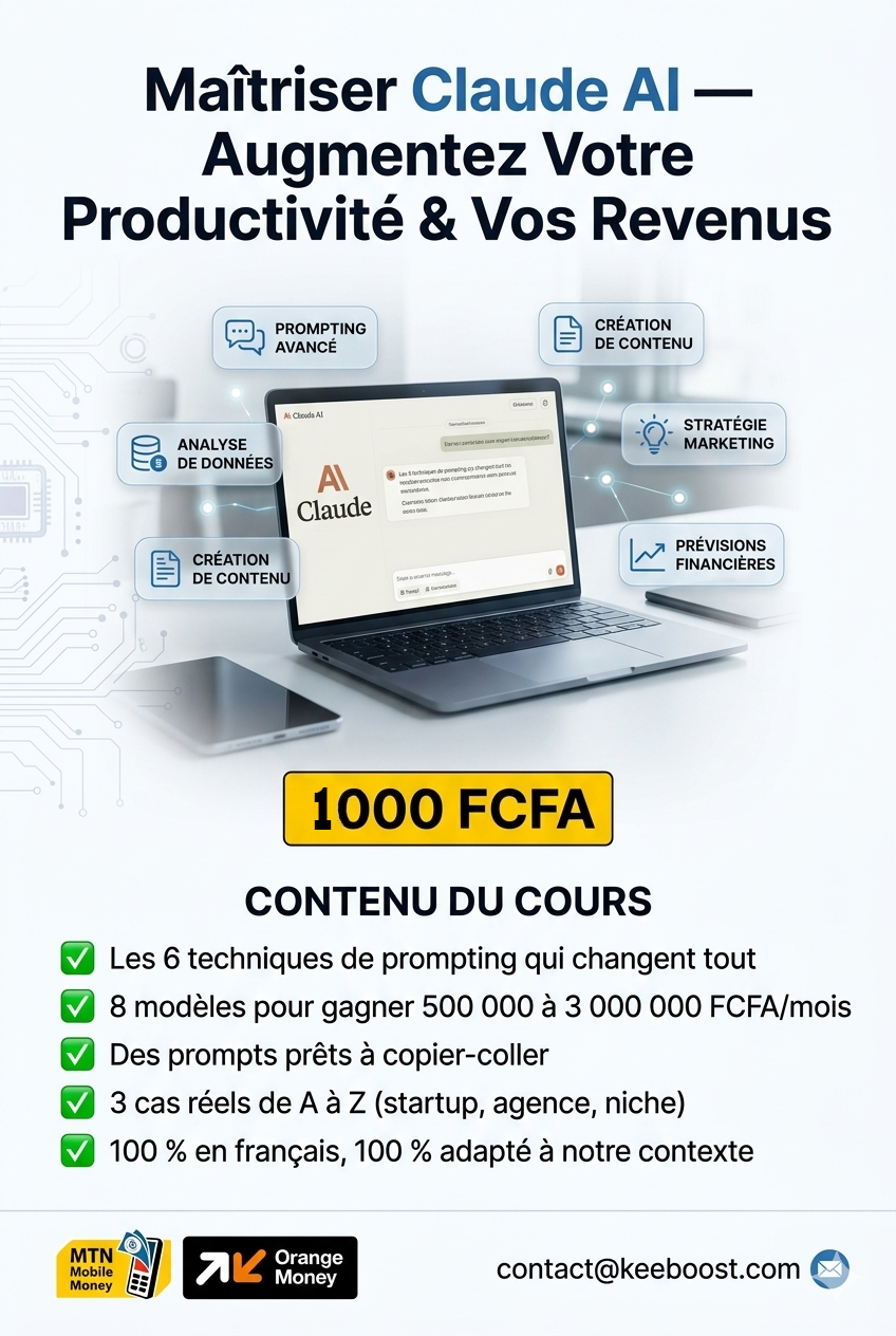 Maîtriser Claude AI — Augmentez Votre Productivité & Vos Revenus